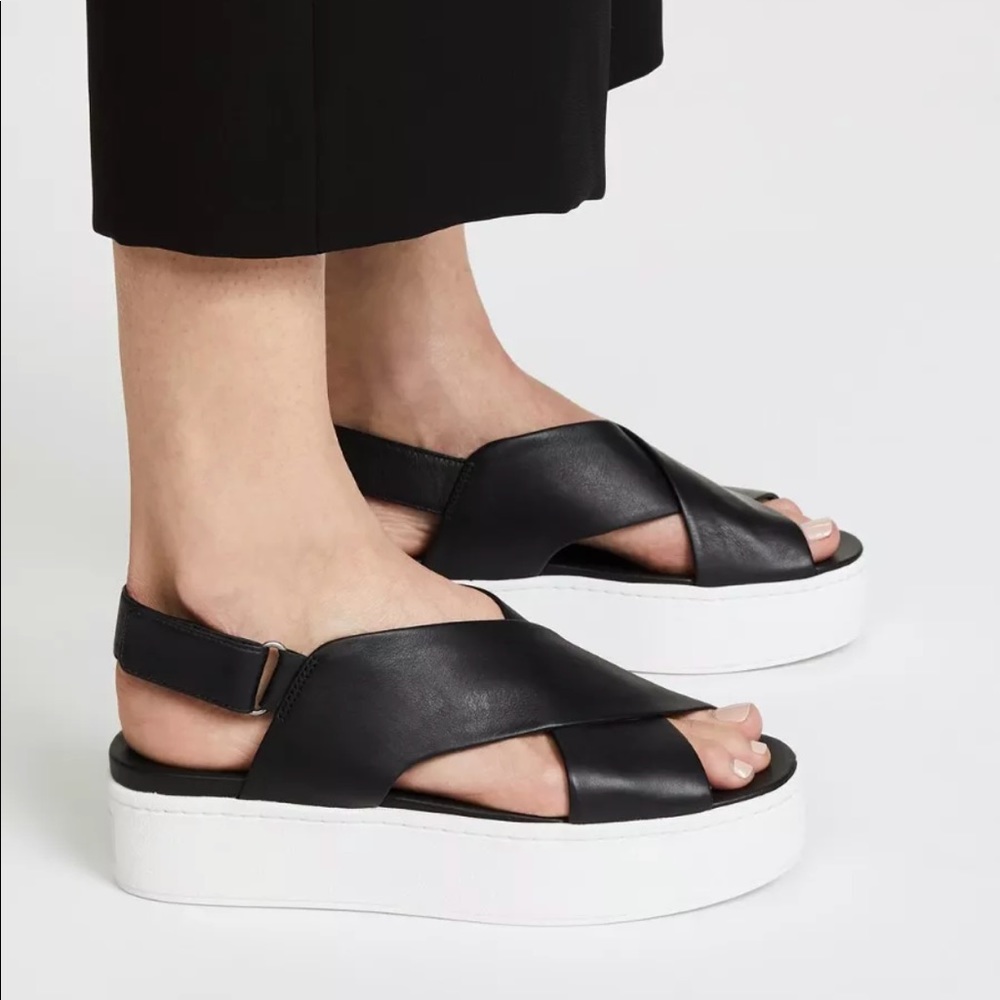 Vince Black Platform Sandals